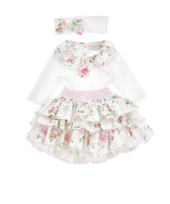 Completo tre pezzi neonata Monnalisa