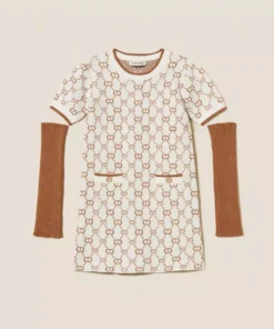 Abito corto in maglia con manicotti TWINSET