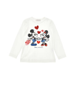 T-Shirt Mickey & Minnie cuori Monnalisa