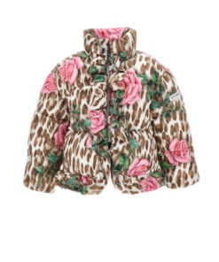 Piumino maculato con rose Monnalisa