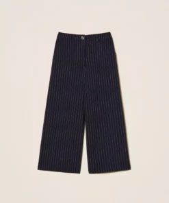 Pantaloni a palazzo gessati TWINSET