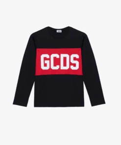 T-Shirt Band Logo Manica Lunga GCDS