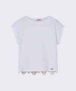 T-Shirt con ricamo macramè Liu Jo