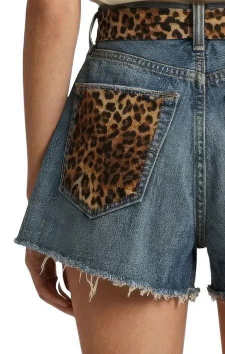 Short Denim Cotton Pastel Leopard MC2 SAINT BARTH - immagine 2