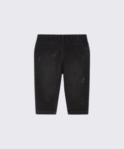 Pantaloni Denime Fleece con Strass LiuJO